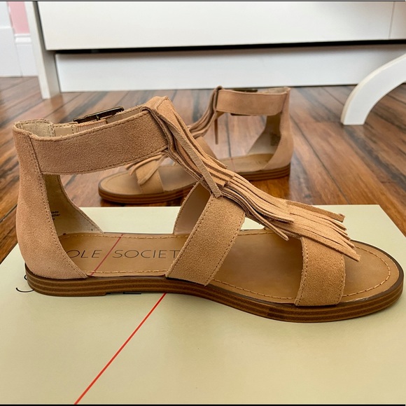 Sole Society Fauna Suede Fringe Sandals - Picture 6 of 7